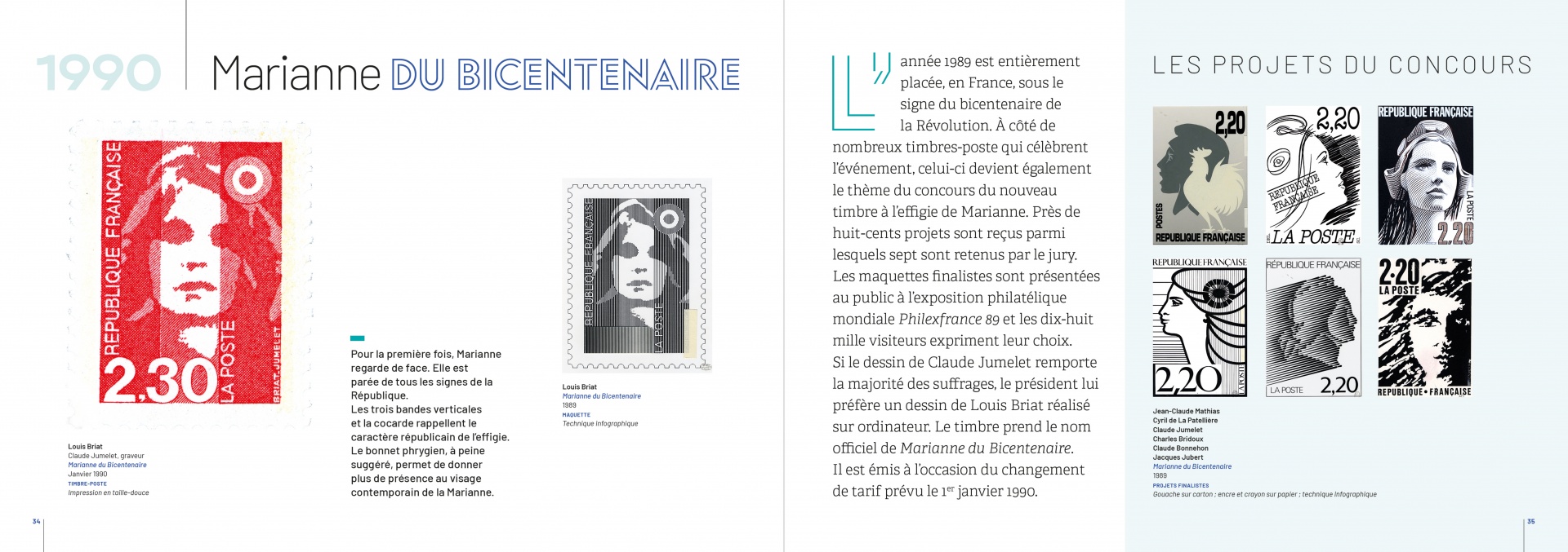 Un album pour l'exposition sur les timbres Marianne 2023